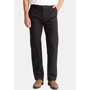 George Mens Wrinkle Resistant Flat Front Khaki Pants Black Soot Size 36 x 30